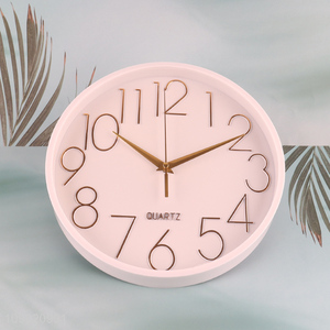 New Product Round Plastic Wall Clock for Living Room Bedroom Classroom decor