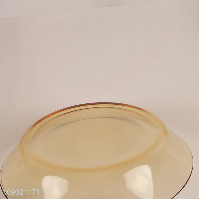 Factory price glass dinnerware heat resistant amber glass dish plate