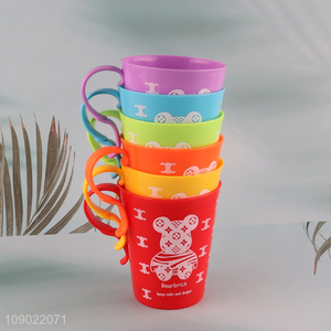 Hot Sale 6PCS Cute Cartoon Plastic Water Cup Bathroom Tumbler Cups