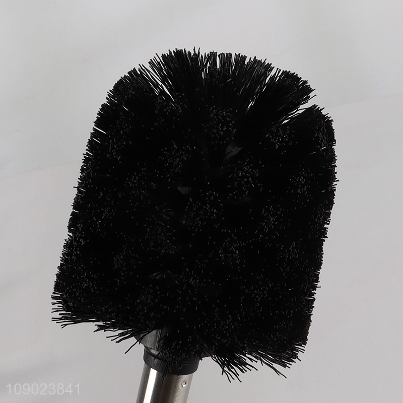 New arrival flip lid stainless steel handle toilet brush with holder