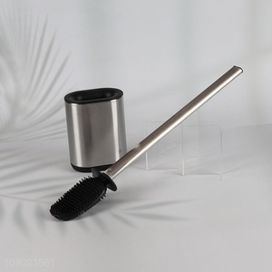 Online wholesale household tpr toilet brush with stainless steel handle