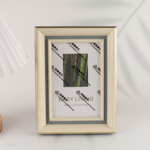 Hot products rectangle desktop decor standing plastic photo frame picture frame