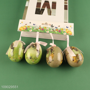 Latest products plastic 4pcs Easter decoration Easter egg set for sale