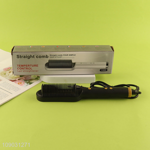 Factory price professional temperture control hair straightener straight comb