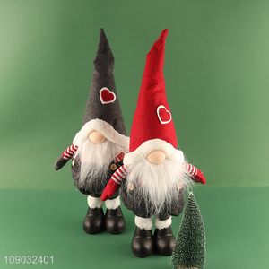 Best selling multicolor stretchable Christmas ornament long bearded gnome doll for decoration