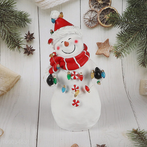 High Quality Christmas Snowman Figurines Christmas Resin Statues for Home Decor