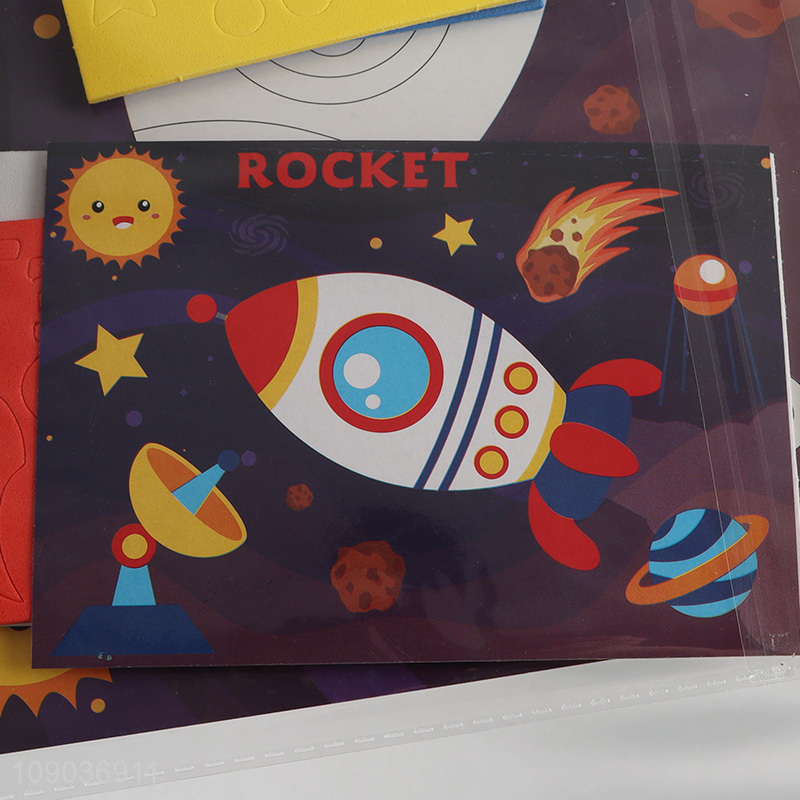 High Quality 3D EVA Foam Sticker Puzzle Game Cartoon Rocket Learning Toy