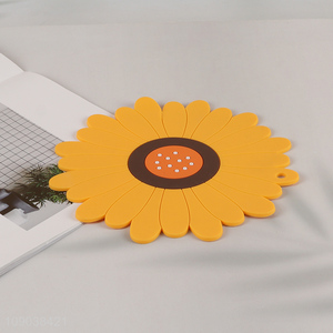 High Quality Silicone Sunflower Cup Mats Heat Resistant Non-Slip Drink Coasters