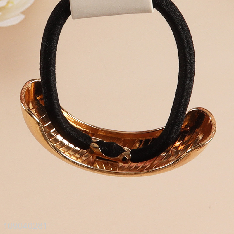 Wholesale Gold Hair Ties Metal Hair Bands Ties Fashion Hair Accessories