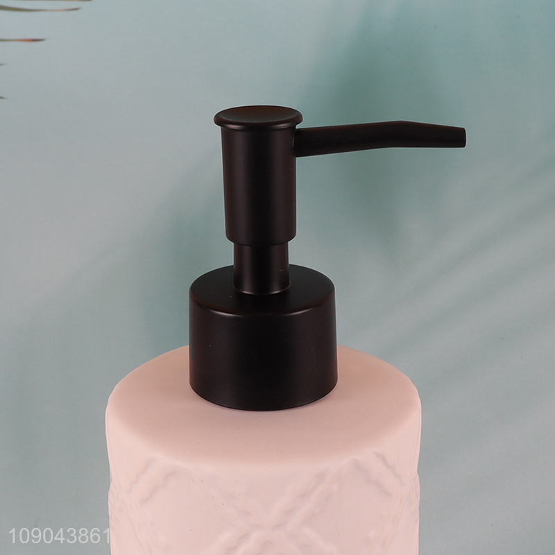 Hot Sale Embossed Ceramic Hand Sanitizer Bottle Liquid Soap Dispenser