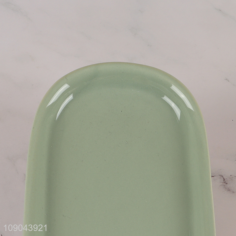 Good Quality Oval Ceramic Bathroom Tray Ceramic Sink Tray for Kitchen Counter