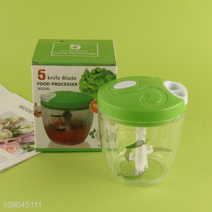 Latest products 5 knife blades food processer 900ml vegetable chopper