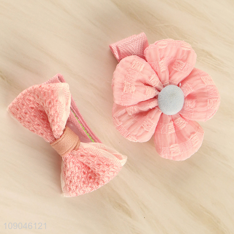 Latest products pink girls cute hair accessories hairpin hair clips set