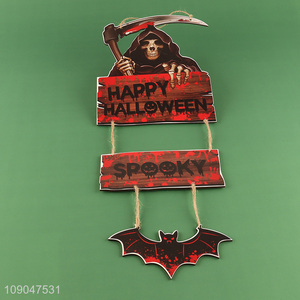 Top sale outdoor hanging sign wooden Halloween hanging ornaments decoration