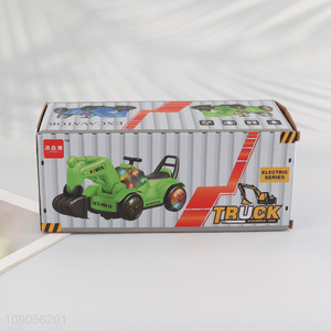 New Product Electric Truck Plastic Excavator Toy with Music & Light