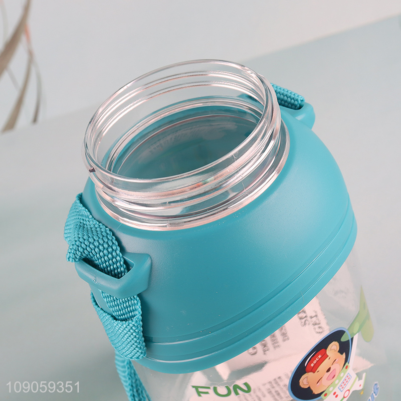 Wholesale 600ML Kawaii Cartoon Water Bottle Cute Water Bottle with Adjustable Strap