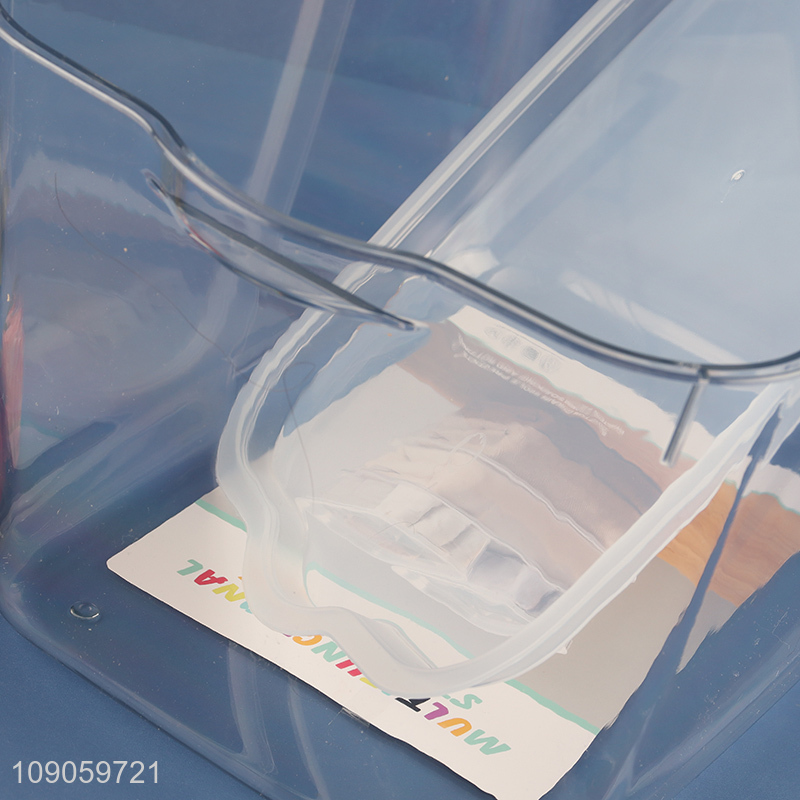 Good Quality Clear Plastic Storage Bins with Lid for Kitchen Cabinet Pantry