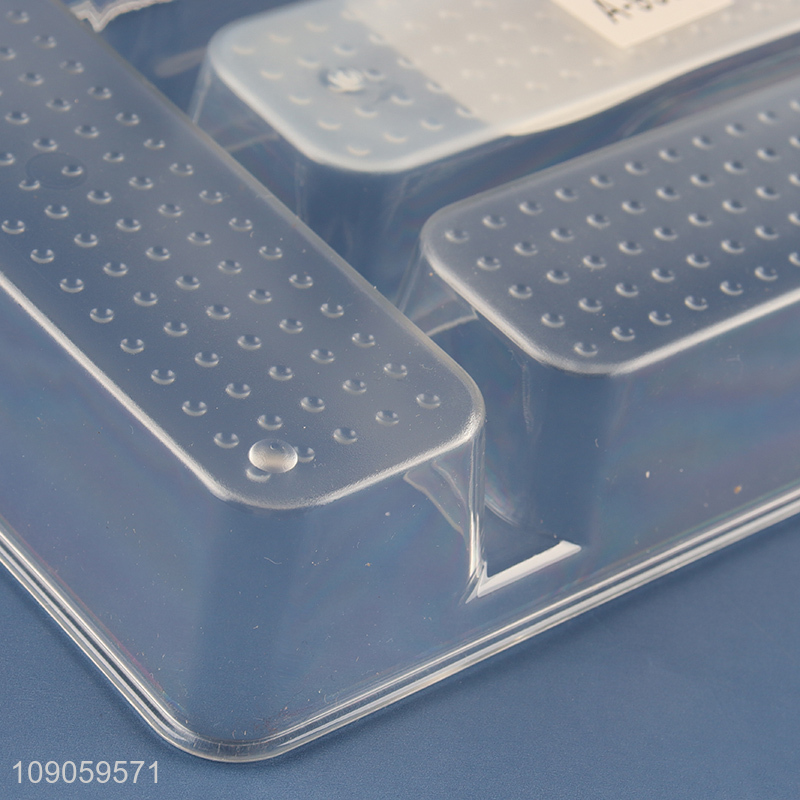 Hot Sale Clear Plastic Drawer Organizers for Cutlery Kitchen Utensils