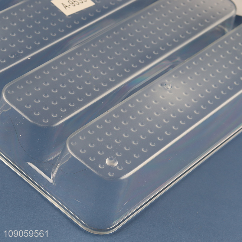 High Quality Clear Silverware Drawer Organizer Tray Utensil Organizer Bin