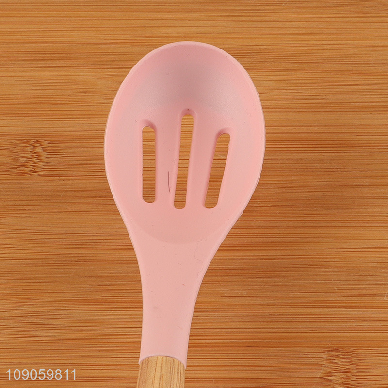 Hot selling long handle kitchen utensils slotted spoon ladle wholesale