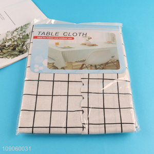 Hot Sale Checkered Tablecloth Polyester Table Cloth Reusable Table Cover