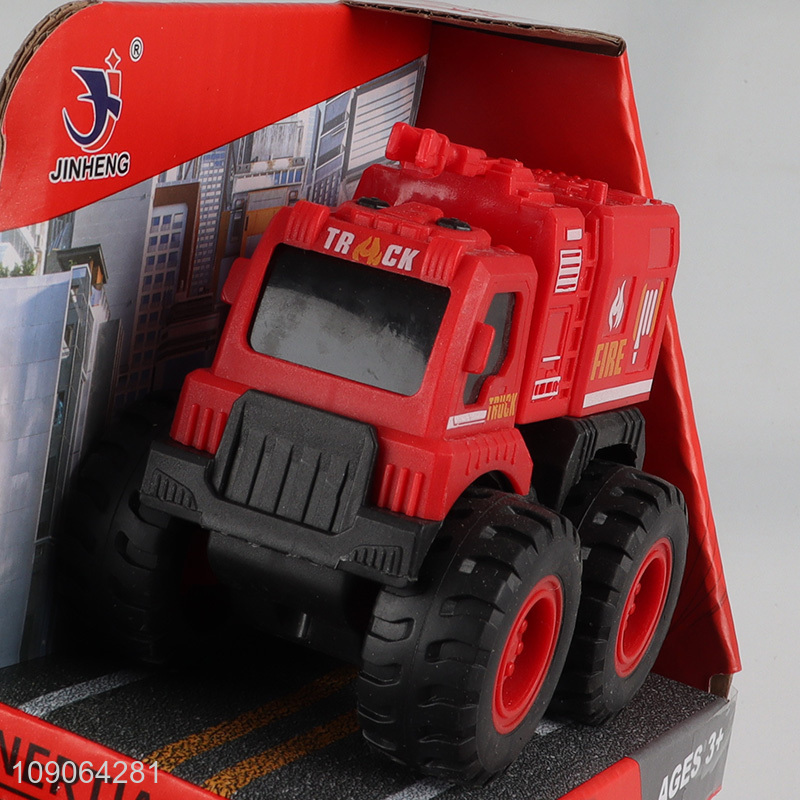 Hot selling kids city fire engine truck inertial car toys wholesale