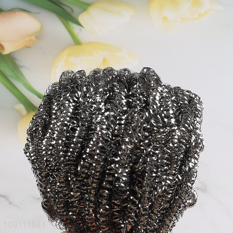 China Imports Heavy Duty Steel Wool Scrubber for Dishes Pots Cleaning