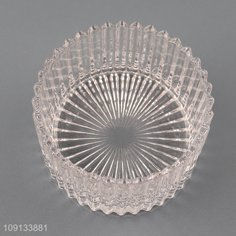 Top selling clear glass home candy storage jar with lid
