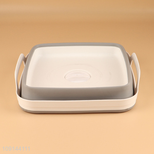 Hot selling household folding storage basket with handle