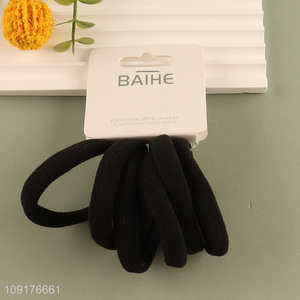 Good selling 6pcs black elastic hair band hair accessories for girls