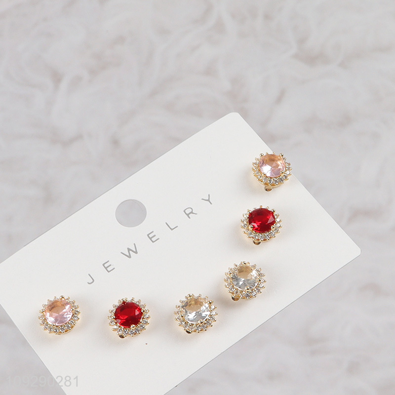Factory direct sale women fashion jewelry earrings ear studs set