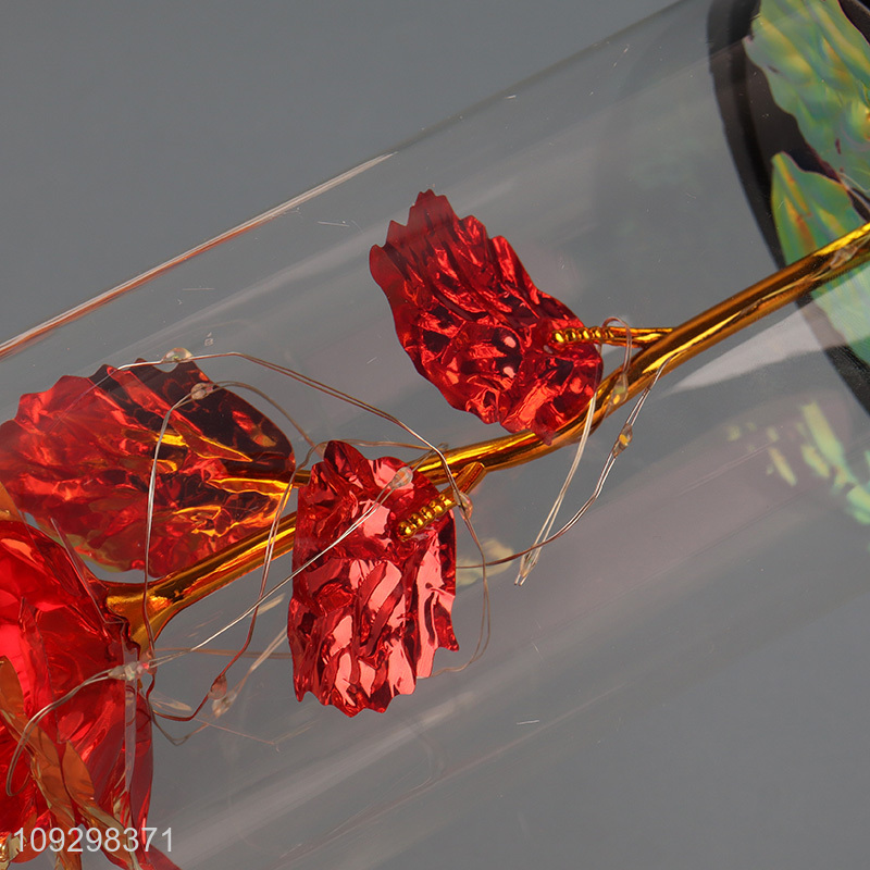 China factory rose flower ornament decoration with glass cover