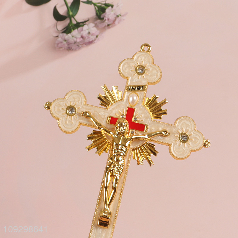 Yiwu market home decor cross alloy crafts ornament