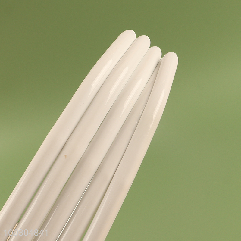 Factory supply white traceless clothes hanger clothes rack