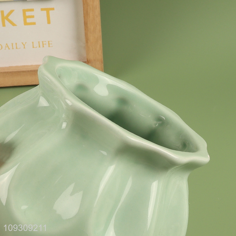 Online wholesale home decor ceramic flower vase hydroponic vase