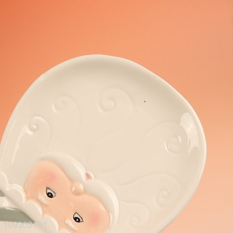 Factory supply christmas series ceramic tableware plate