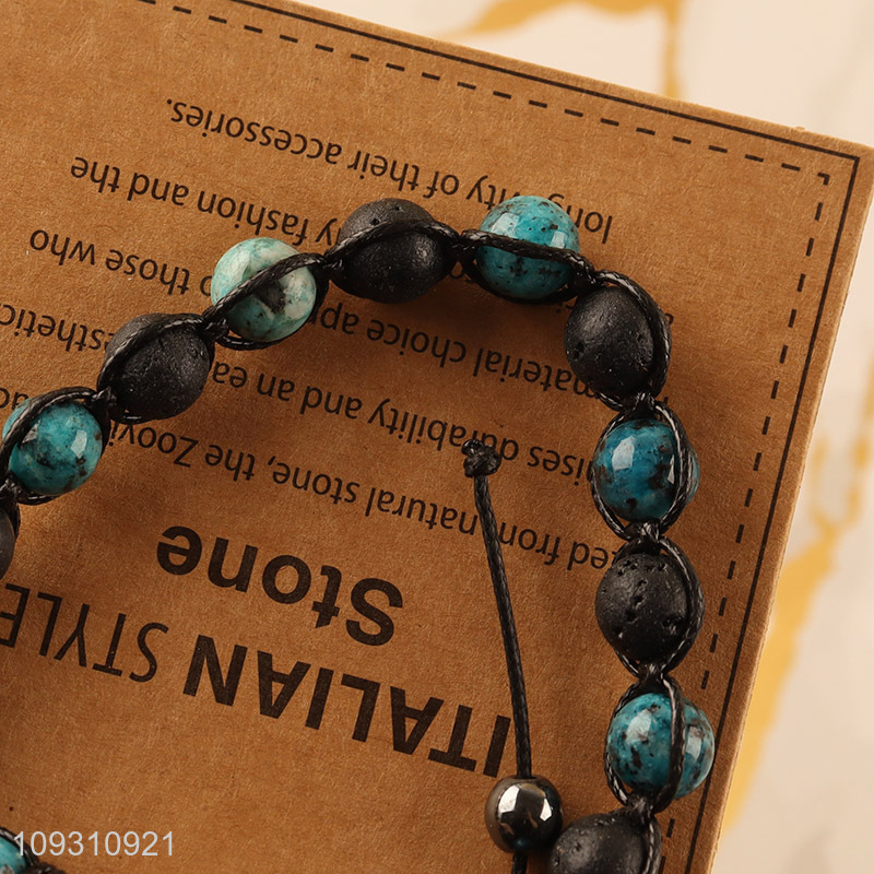 Top products Italian style fashion jewelry stone beaded bracelet