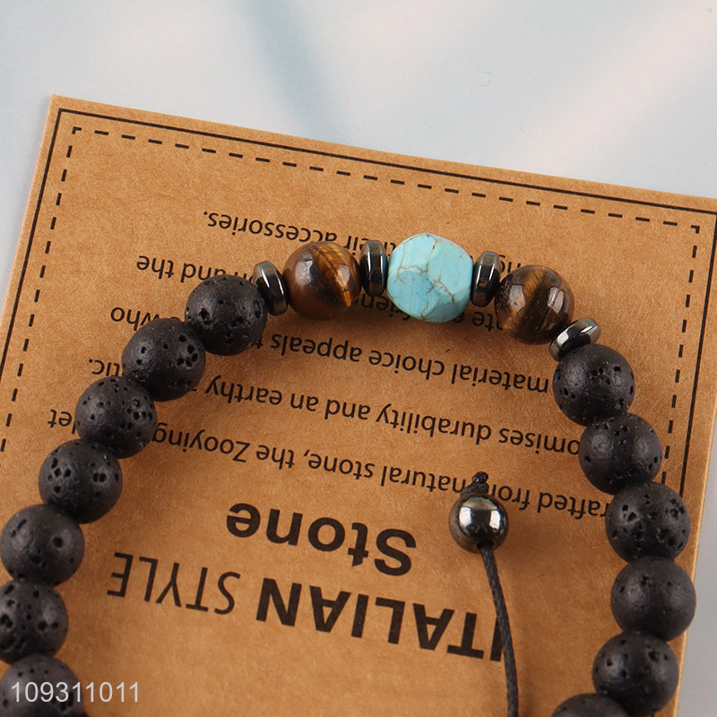 Online wholesale fashion jewelry stone beaded bracelet