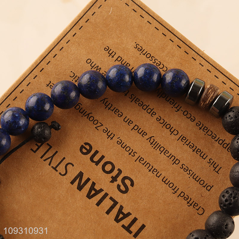 Factory wholesale fashion jewelry stone beaded bracelet
