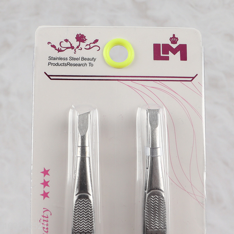 Good price 2pcs eyebrow tweezers makeup tool set