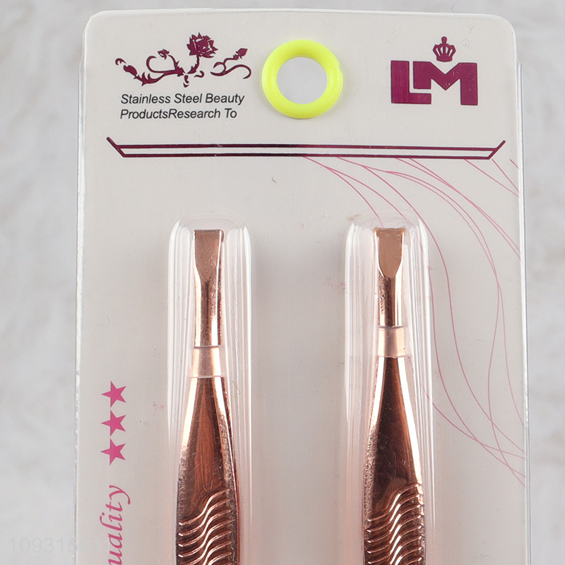 Good selling 2pcs eyebrow tweezers makeup tool set