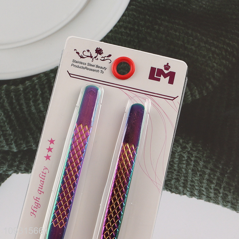 Top selling 2pcs eyebrow tweezers makeup tool set