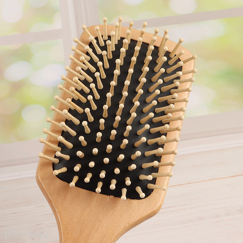 Good quality wooden wide teeth hair comb hair brush