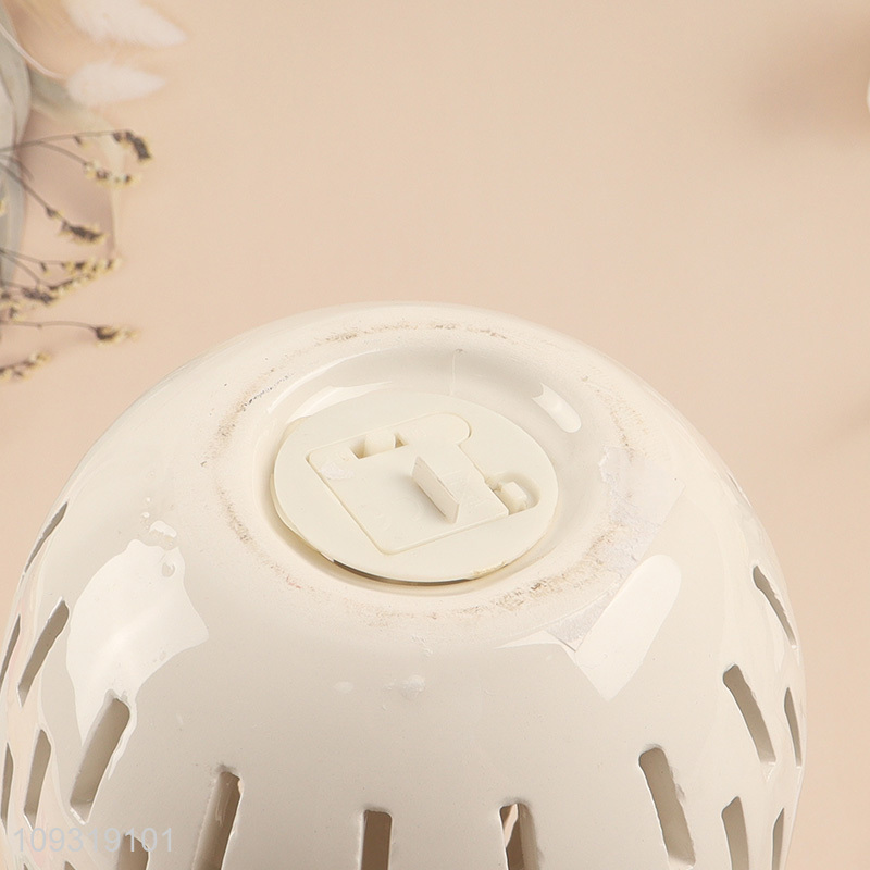 Factory price ceramic Easter ornaments decoration with led lights