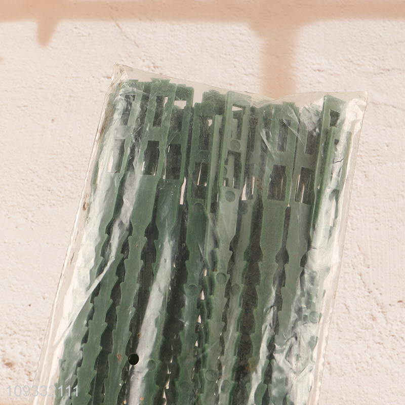 Popular products 40pcs green plastic plants binder twist ties