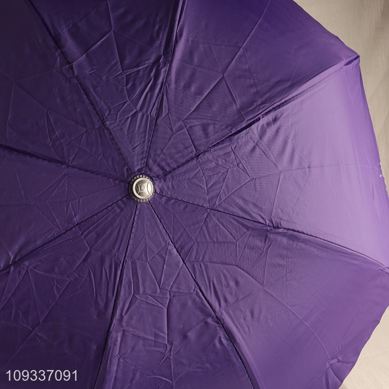 China factory purple folding rain umbrella