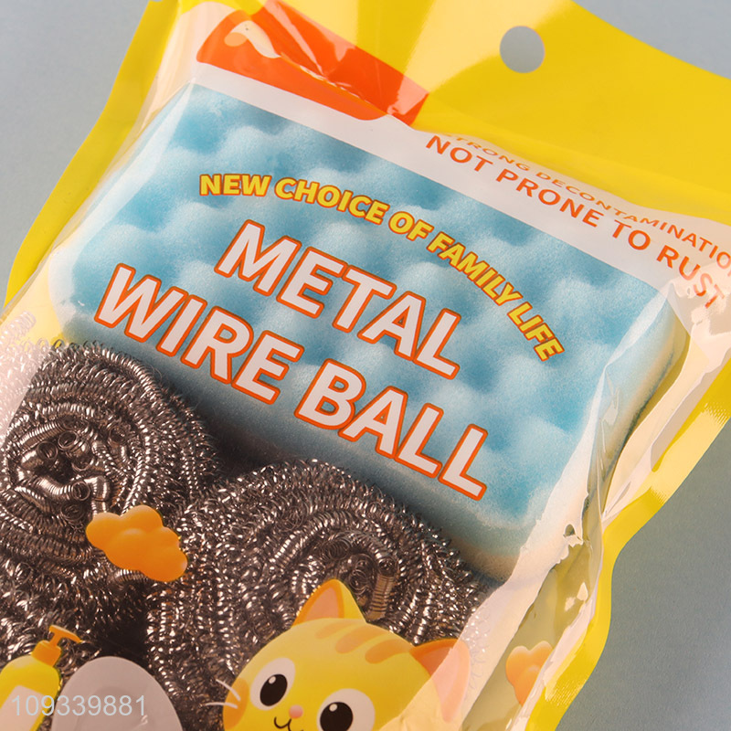 Top sale kitchen supplies cleaning ball cleaning sponge kit