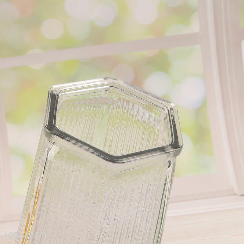 China factory transparent glass hydroponic vase flower vase