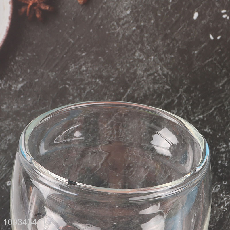 Yiwu market double-wall glass water cup drinking cup