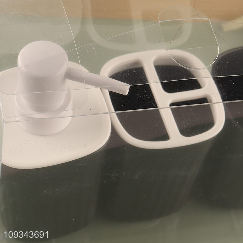 China wholesale liquid soap bottle mouthwash cup set